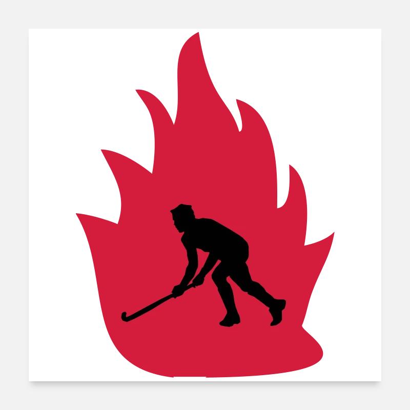 Floorball fire Poster 24" x 24" (60x60 cm)