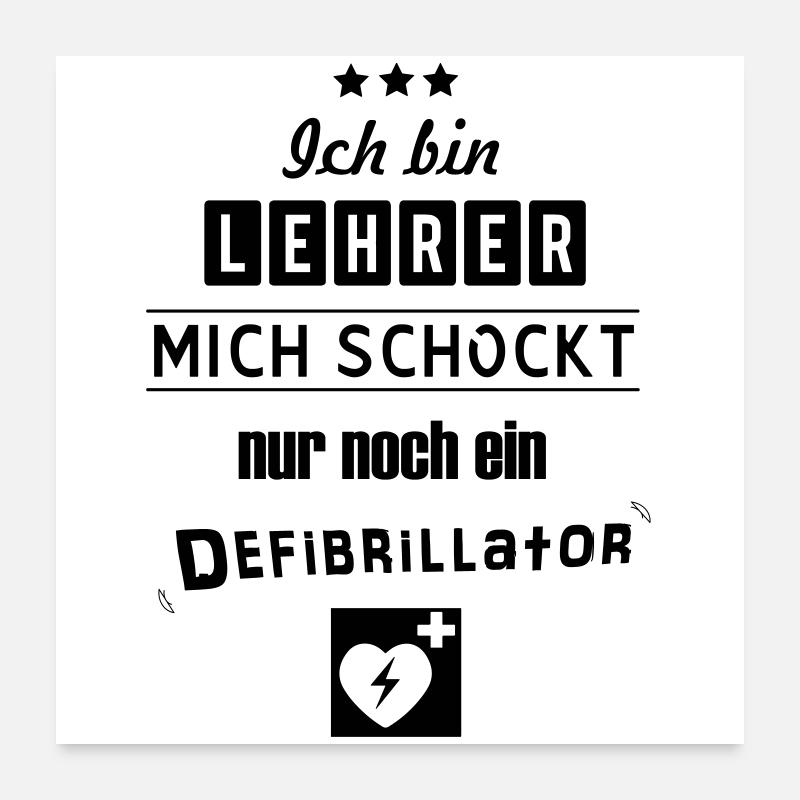 Lustiger Lehrer Poster 60x60 cm