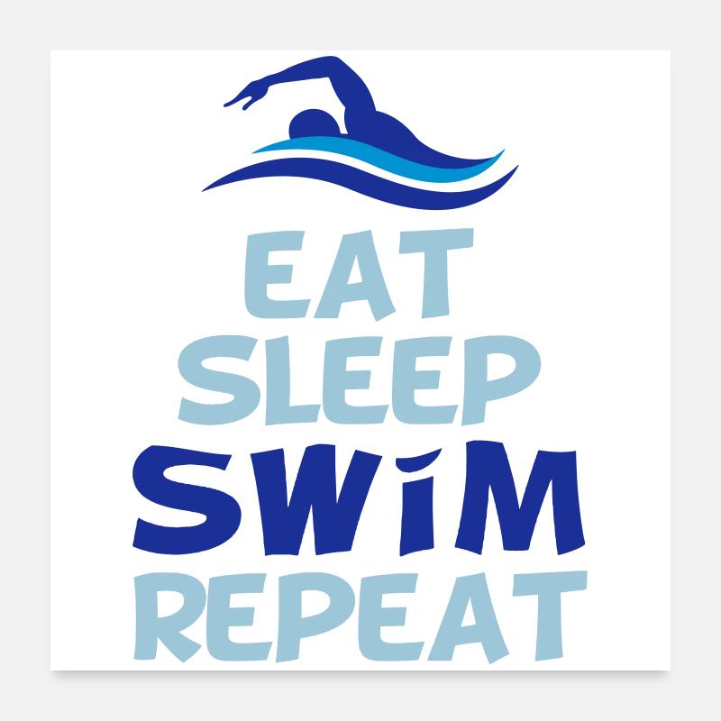 natation Poster 60 x 60 cm