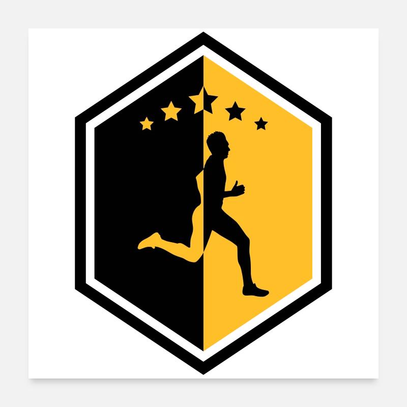 Course à Pied / Running / Jogging / Coureur Poster 60 x 60 cm