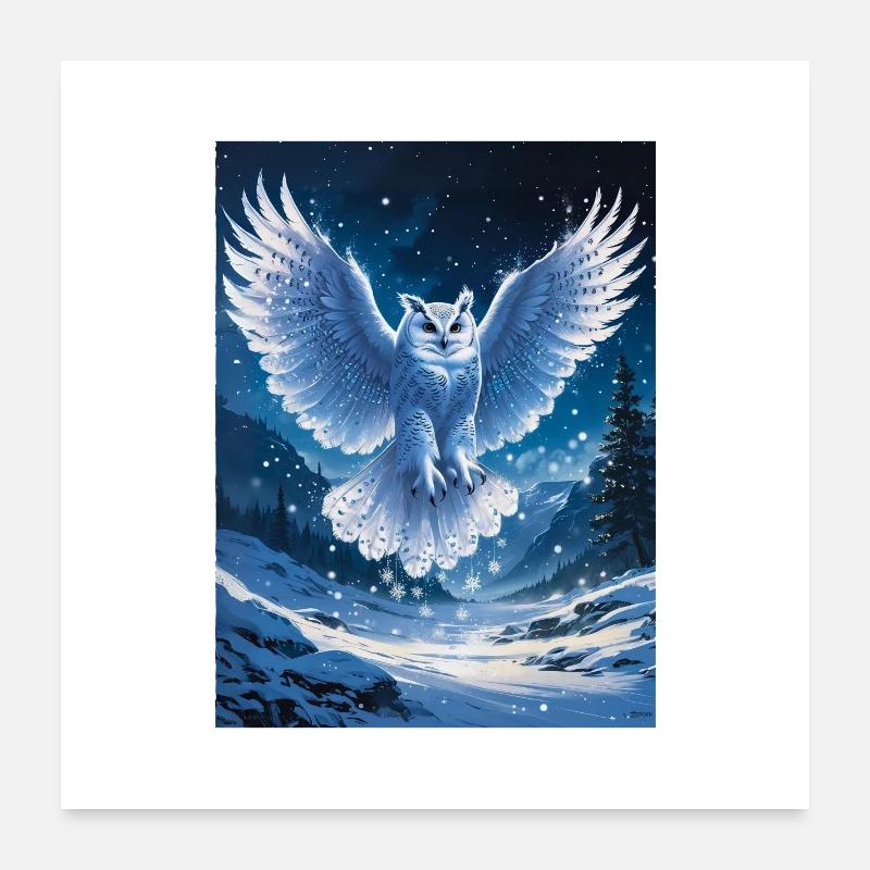Harfang des neiges Poster 60 x 60 cm