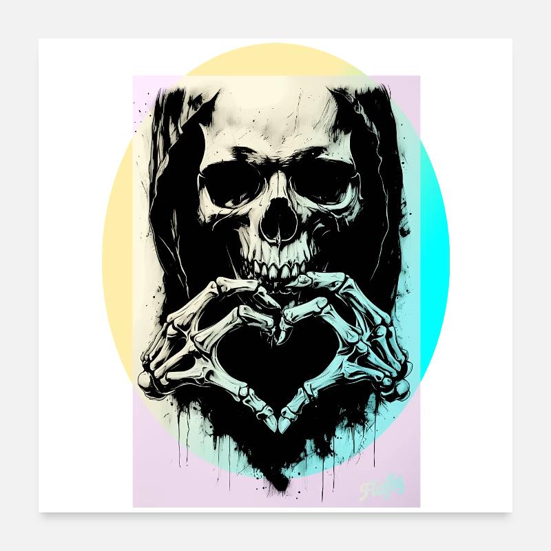 Das Herz des Todes ☠ Poster 60x60 cm