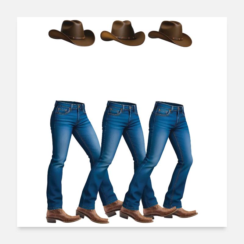 INVISIBLE COWBOY – nette Leute Poster 60x60 cm