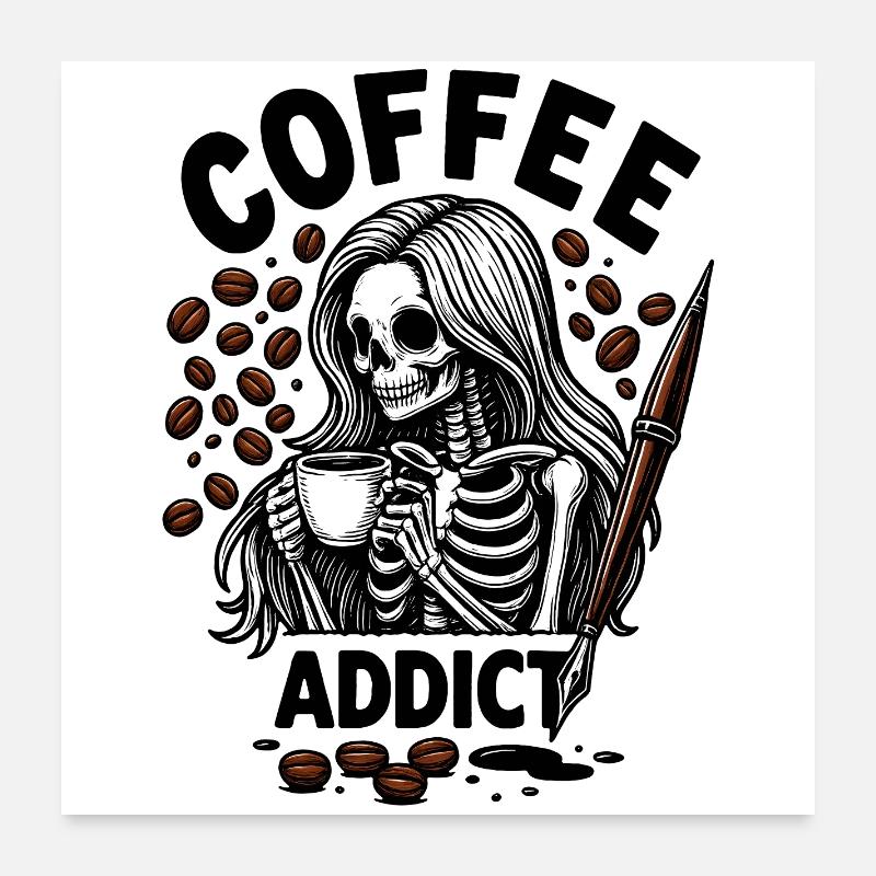 Coffee Till Death Poster 24" x 24" (60x60 cm)