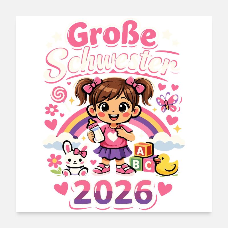 große schwester 2026 Poster 60x60 cm