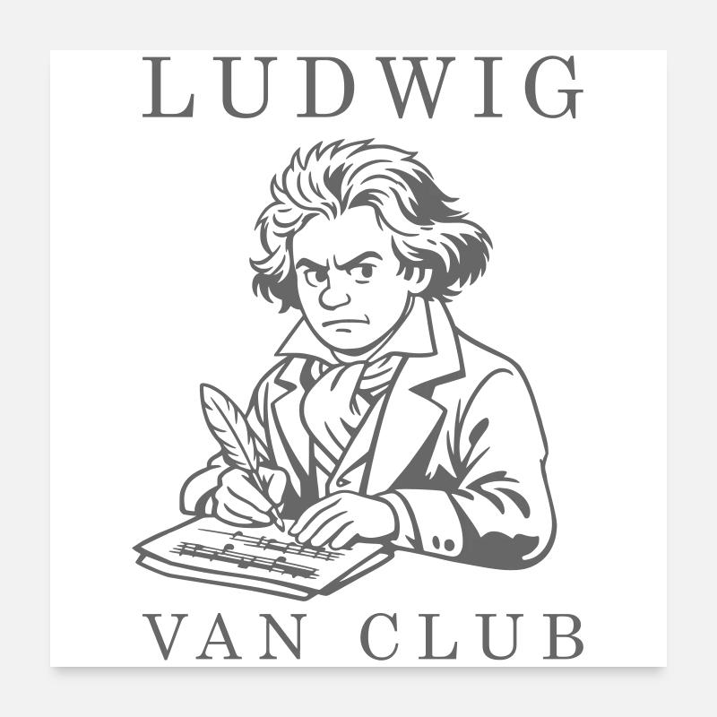Beethoven Poster 24" x 24" (60x60 cm)