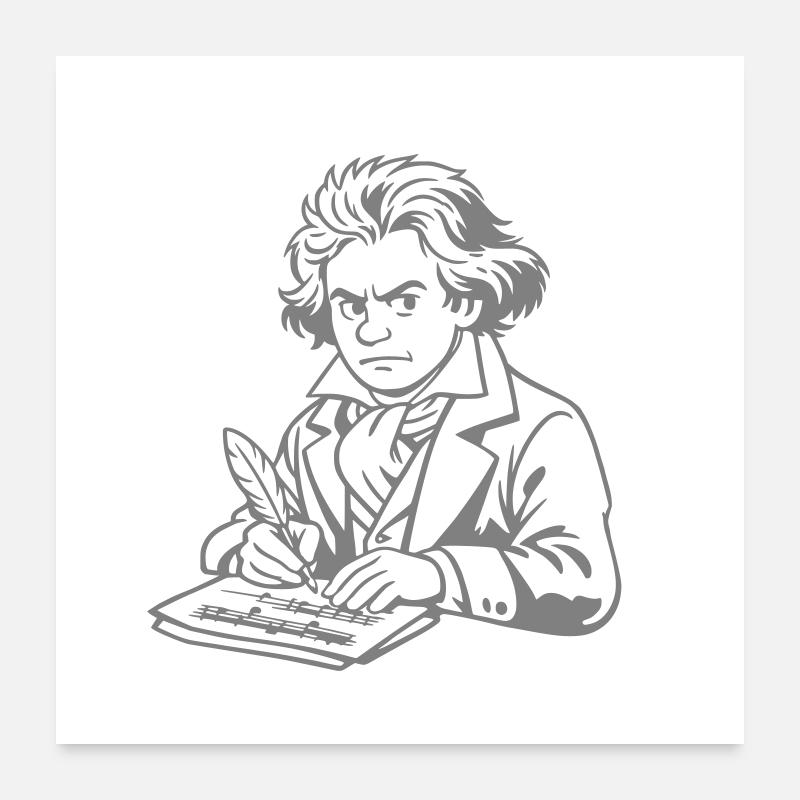 Beethoven Poster 60x60 cm