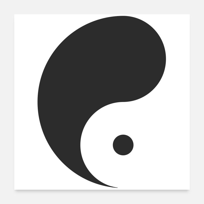 Yin - Poster 60 x 60 cm - blanc