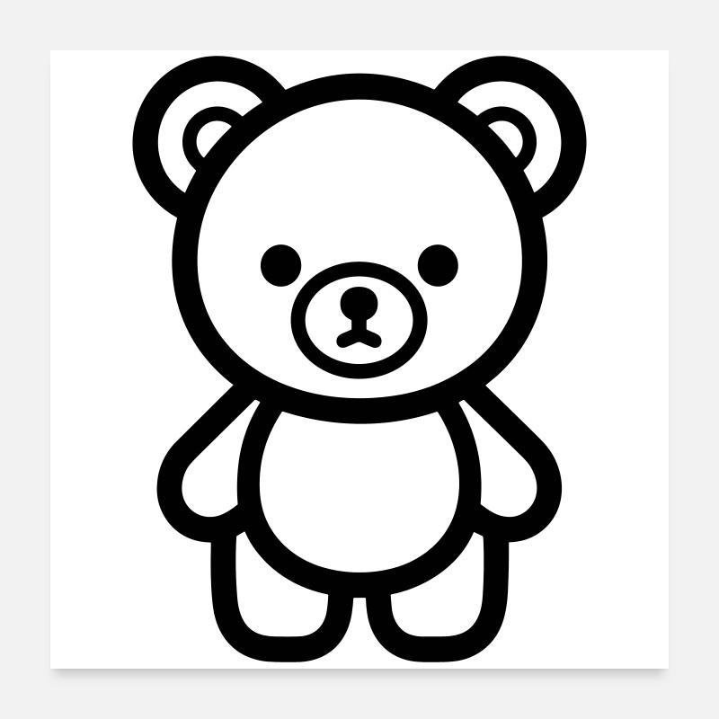 bear cub Poster 24" x 24" (60x60 cm)