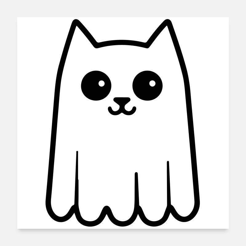 Katze Geist Poster 60x60 cm