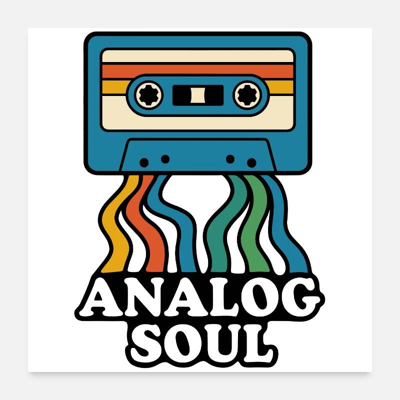 Conception de cassette Soul analogique Poster 60 x 60 cm