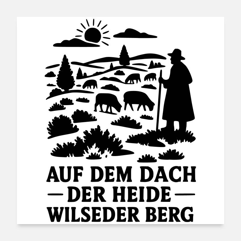 Lande de Lunebourg Wilseder Berg Poster 60 x 60 cm