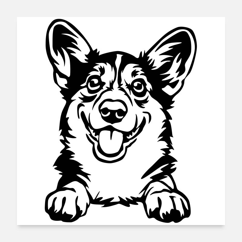 Welsh Corgi Poster 24" x 24" (60x60 cm)