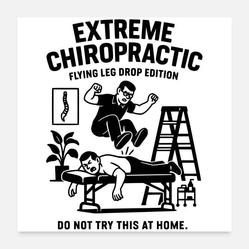chiropraktiker physio wirbelsäule behandlung Poster 60x60 cm