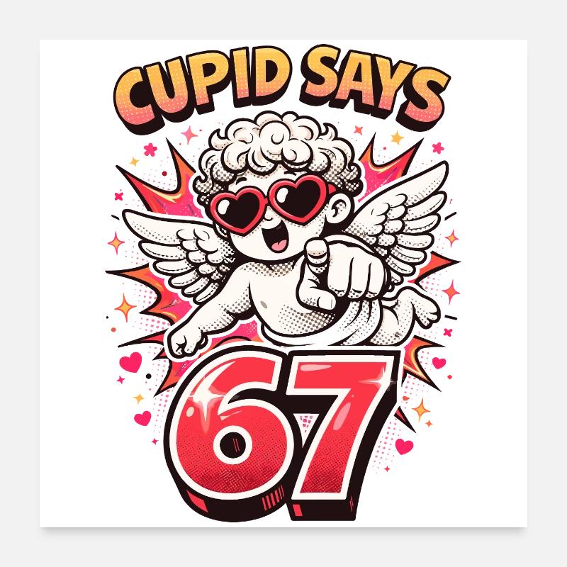 Cupid Days 67 Liebe Valentinstag Geschenk Süß Poster 60x60 cm