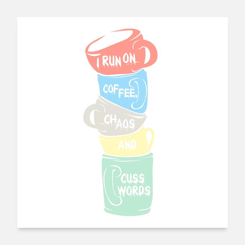 Kaffee Poster 60x60 cm