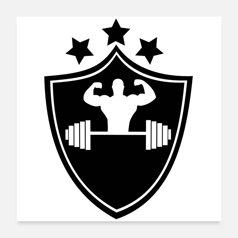 Sport - Poster 60x60 cm - Weiß