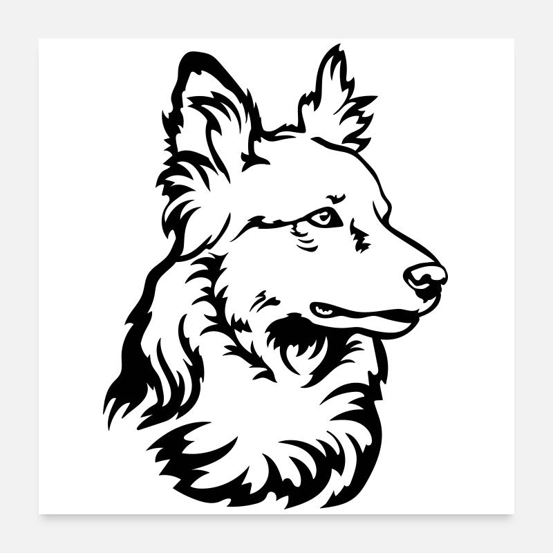 Harzer Fuchs Kopf Poster 60x60 cm