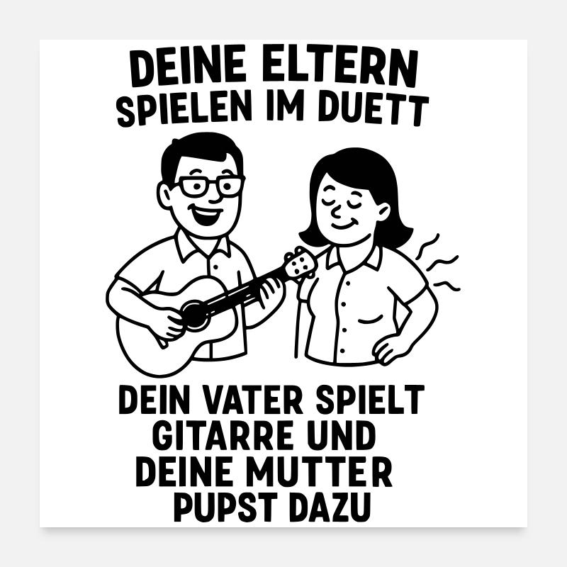 duett eltern musik Poster 60x60 cm
