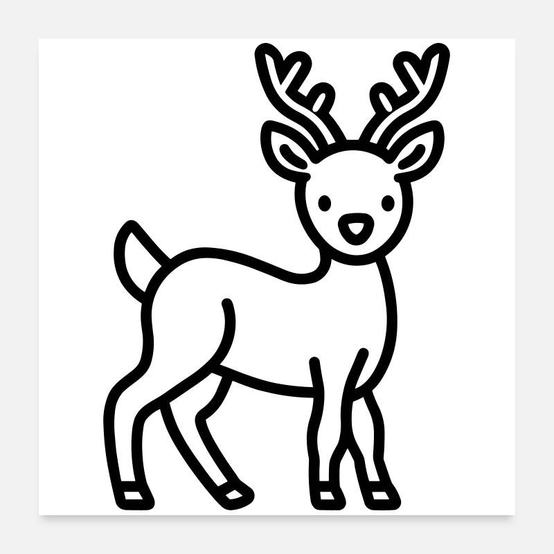 deer Poster 24" x 24" (60x60 cm)