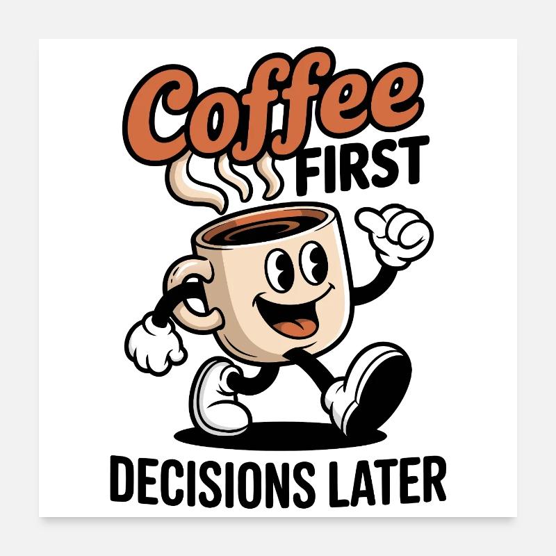Coffee Hero Caricature Mug Poster 24" x 24" (60x60 cm)