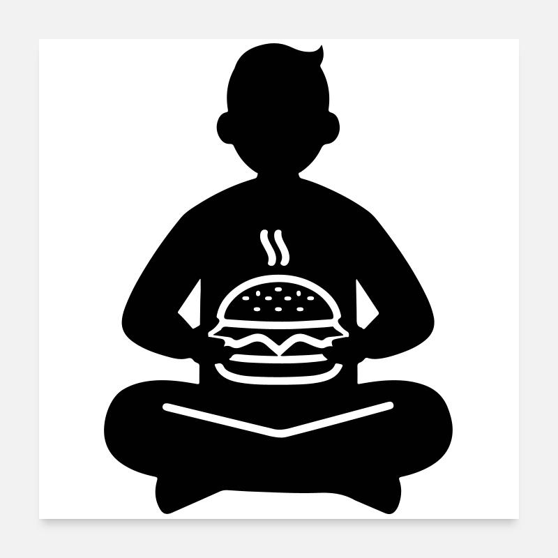 Burger Essen Poster 60x60 cm
