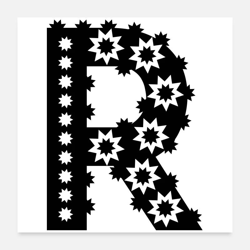 Letter R Poster 24" x 24" (60x60 cm)