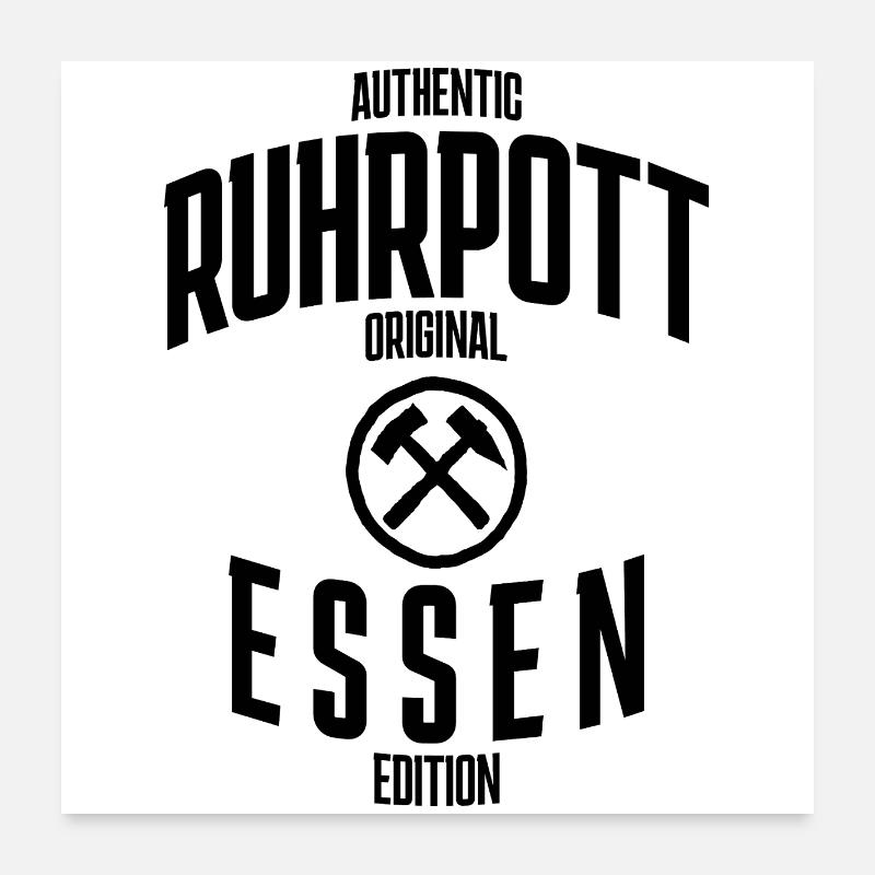 Authentic Ruhrgebiet original Essen edition Poster 24" x 24" (60x60 cm)
