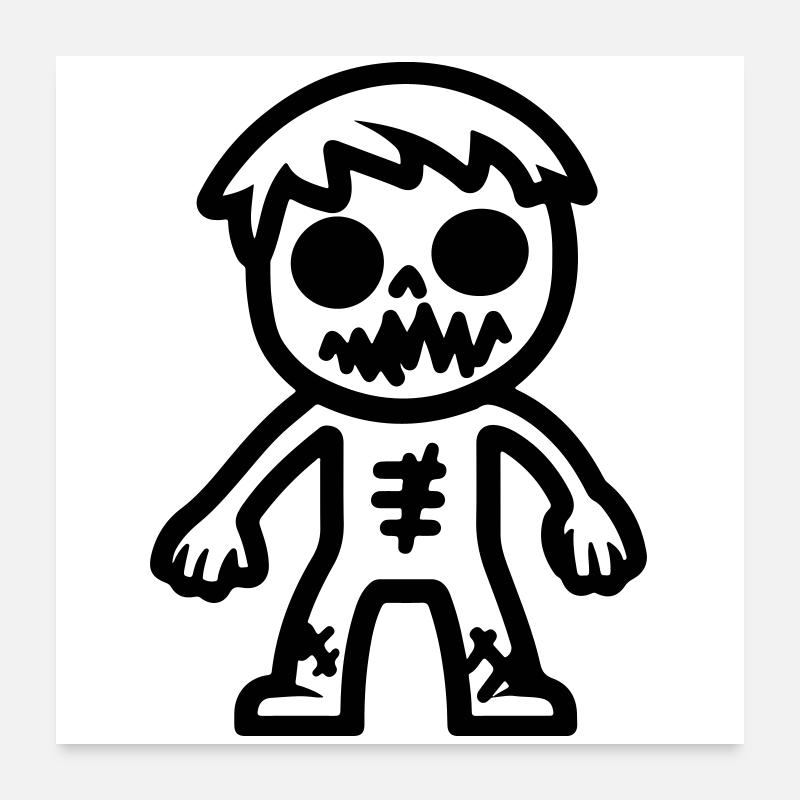 zombie_comic Poster 60 x 60 cm