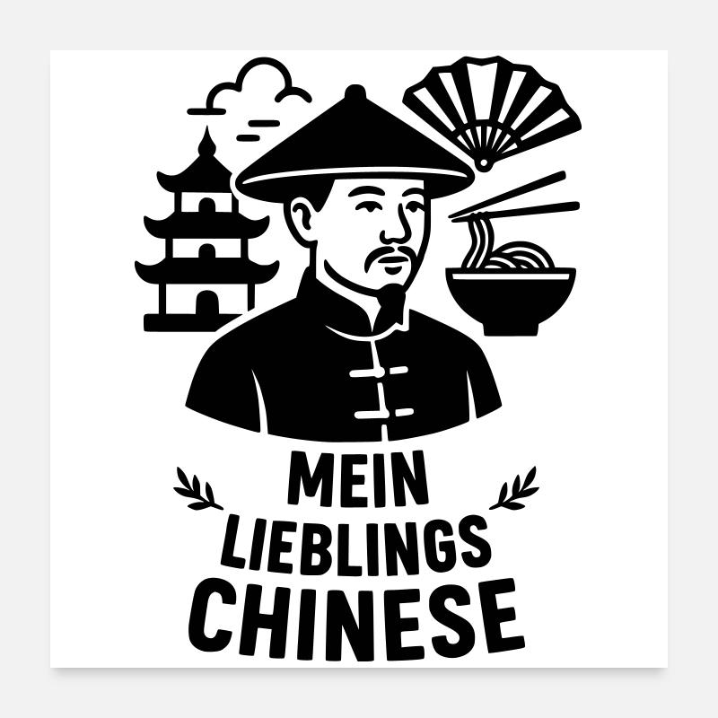 Mon chinois préféré Poster 60 x 60 cm