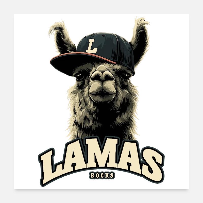 Jupes Lamas Poster 60 x 60 cm