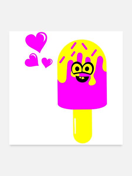 Eis Eiscreme - Poster 24" x 24" (60x60 cm) - white - Front