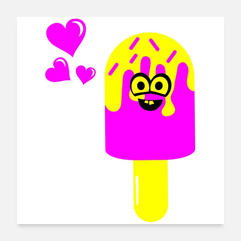 Eis Eiscreme Poster 60x60 cm