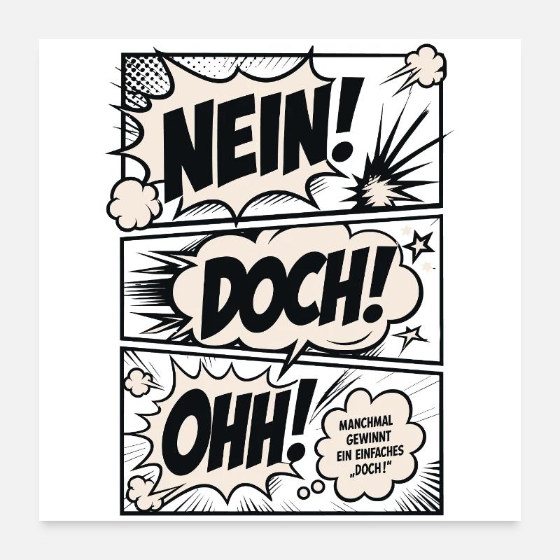 Non, mais oh, un proverbe culte design Poster 60 x 60 cm