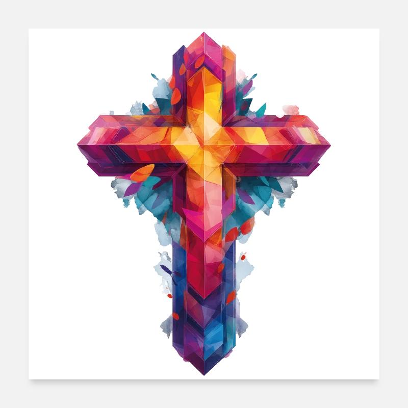Christianisme croisé Poster 60 x 60 cm