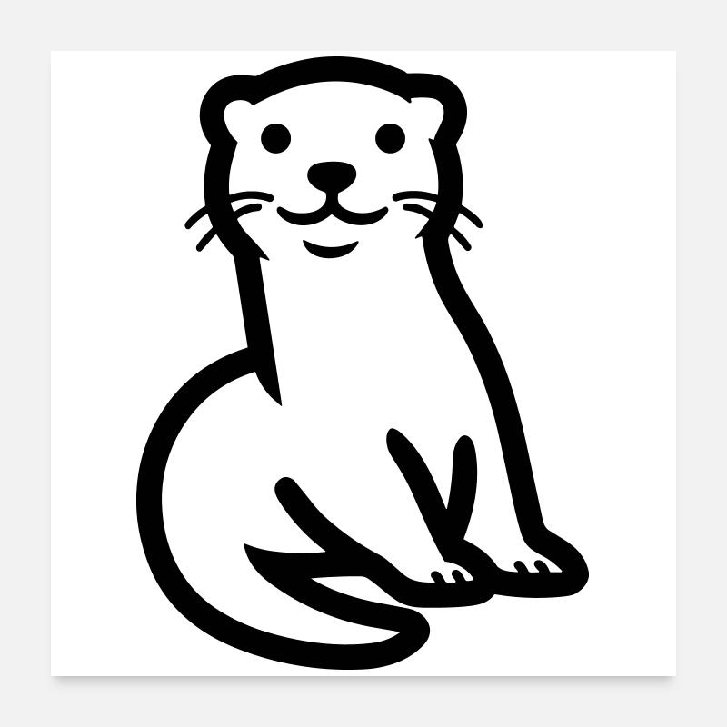 Otter Poster 60x60 cm