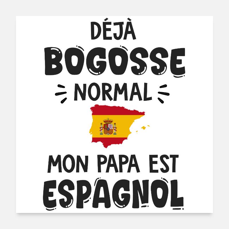 bébé bogosse normal papa espagnol naissance Poster 60 x 60 cm