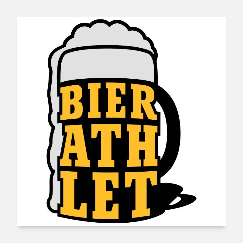 Bierathlet | Beer | Bier Poster 60 x 60 cm