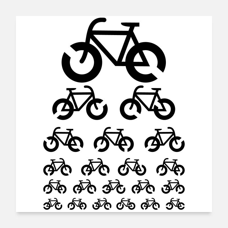 Bike Visual Test Poster 24" x 24" (60x60 cm)