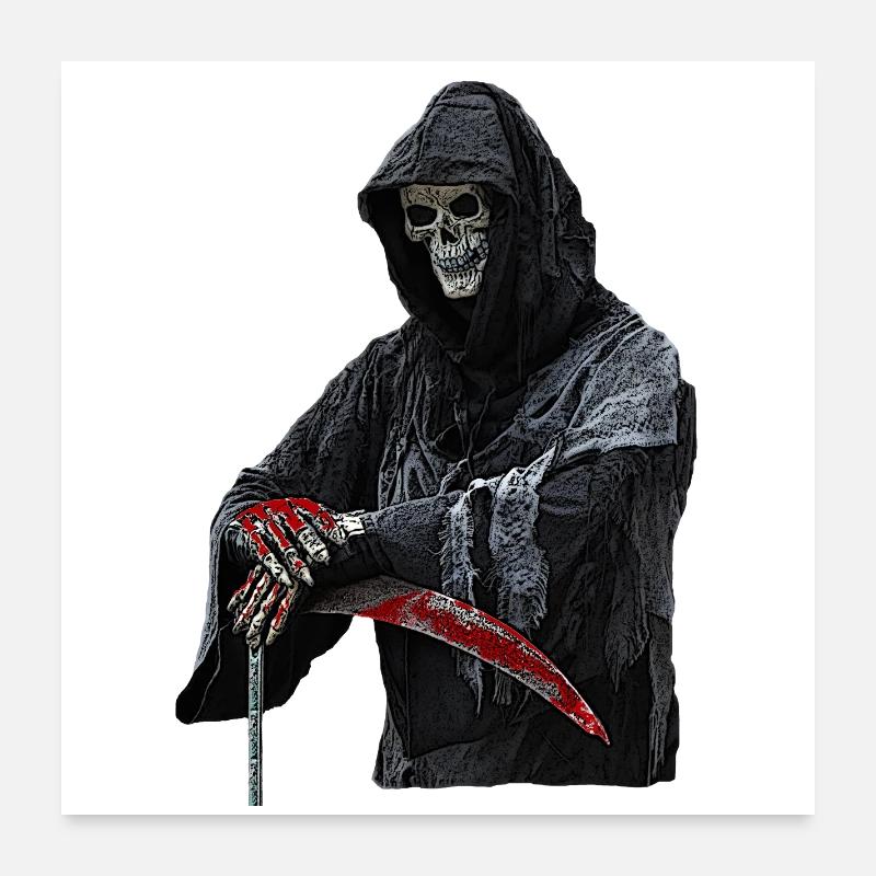 Skull, Satan, Black Metal, Devil, Ferryman, Poster 24" x 24" (60x60 cm)