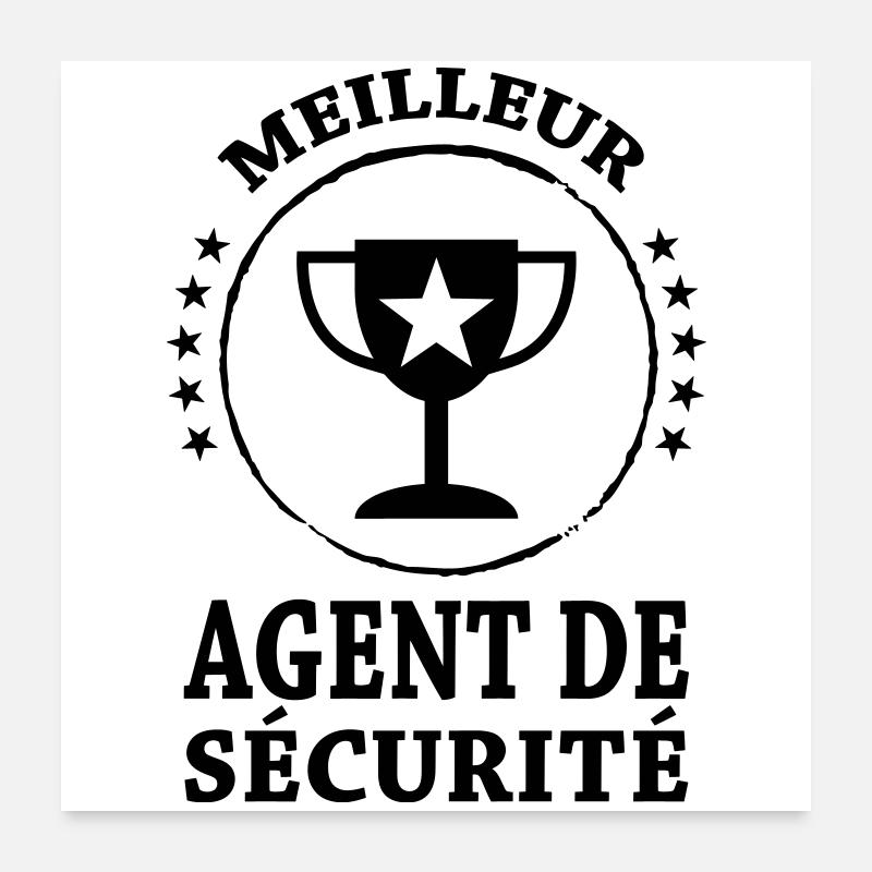 Agent de Sécurité Poster 60 x 60 cm