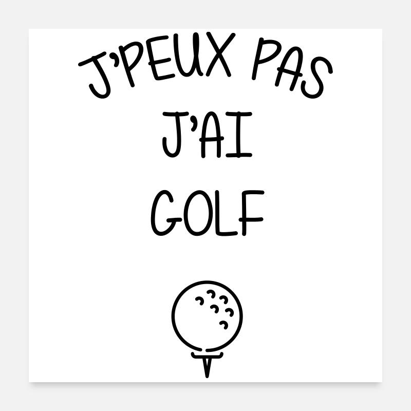 Golf / Golfeur / Golfeuse / Sport / Minigolf Poster 60 x 60 cm