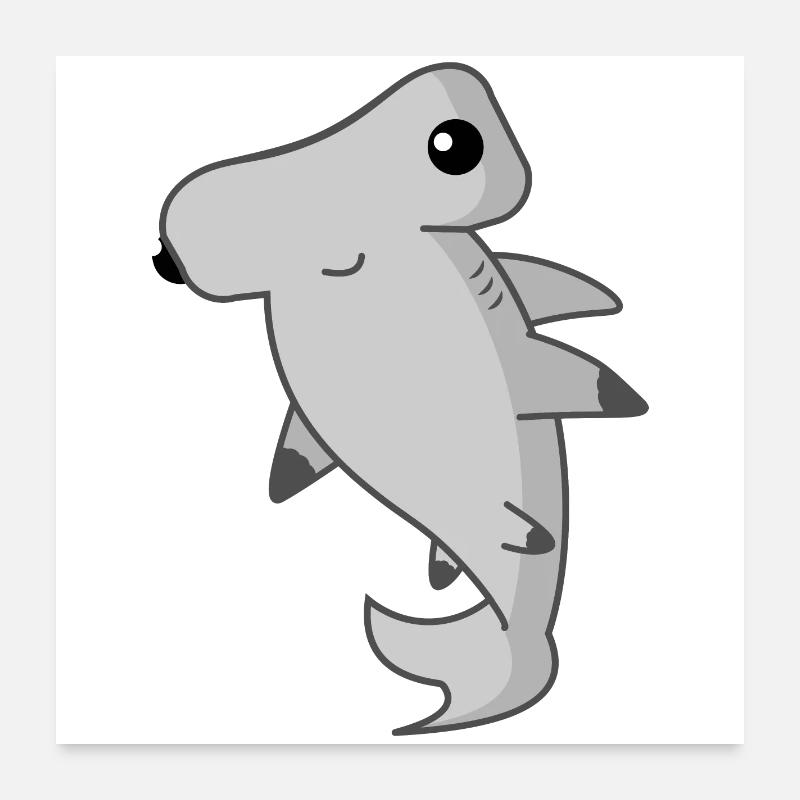 Hammerhead shark shark Poster 24" x 24" (60x60 cm)
