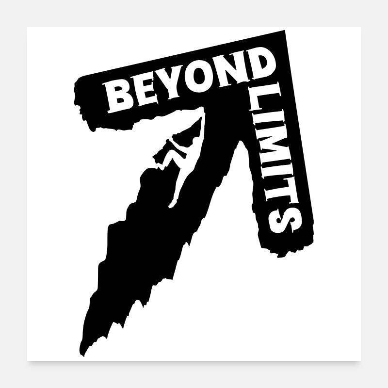 Beyond Limits - Climber [Schwarz] Poster 60x60 cm