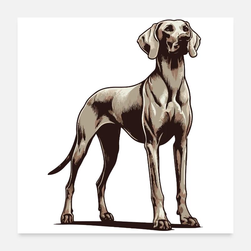 Weimaraner Poster 60x60 cm