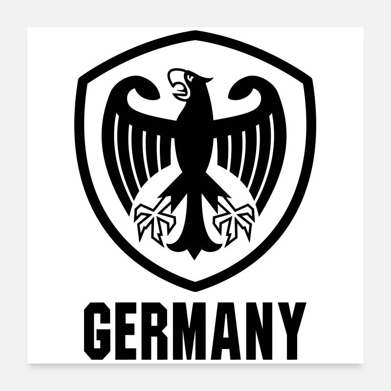 Federal Eagle Coat of Arms Germany - Poster 24" x 24" (60x60 cm) - white