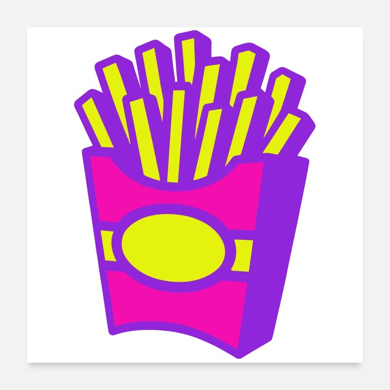 Frites Pop Art Poster 60 x 60 cm