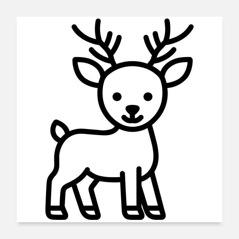 cerf Poster 60 x 60 cm