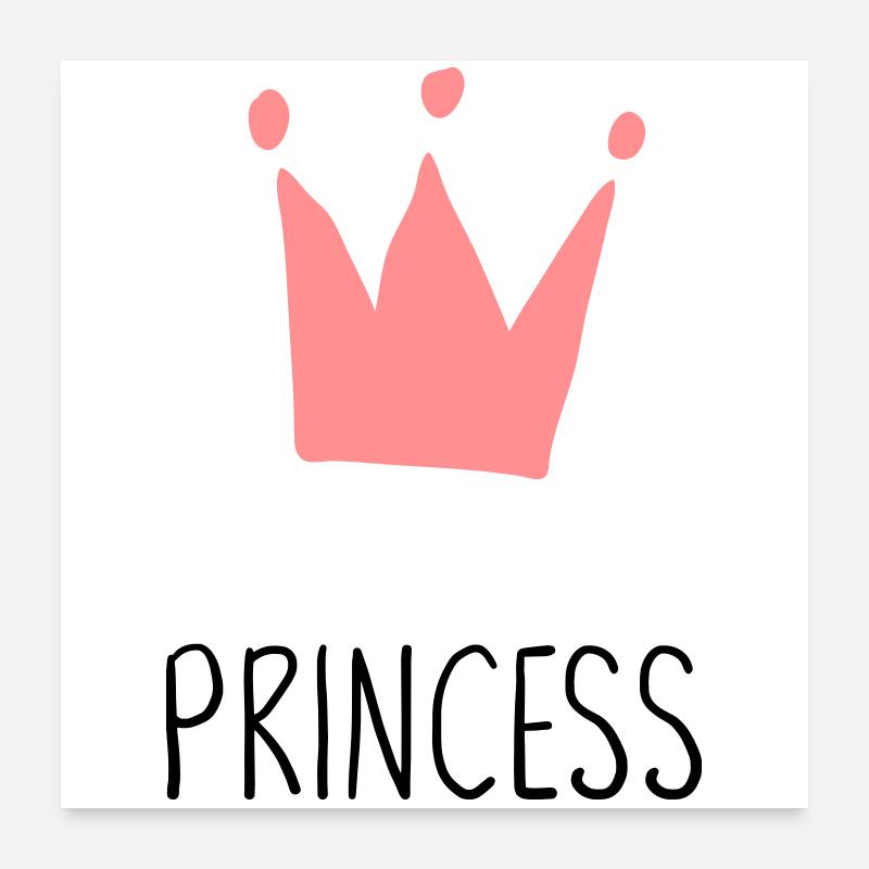 Cadeau couronne princesse princesse Poster 60 x 60 cm
