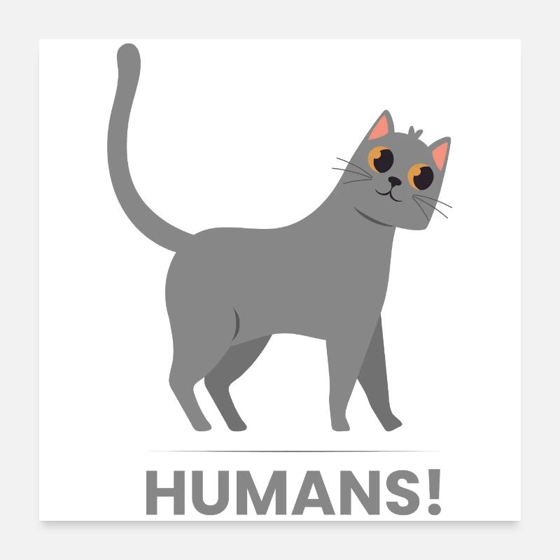 oh mon chat Poster 60 x 60 cm